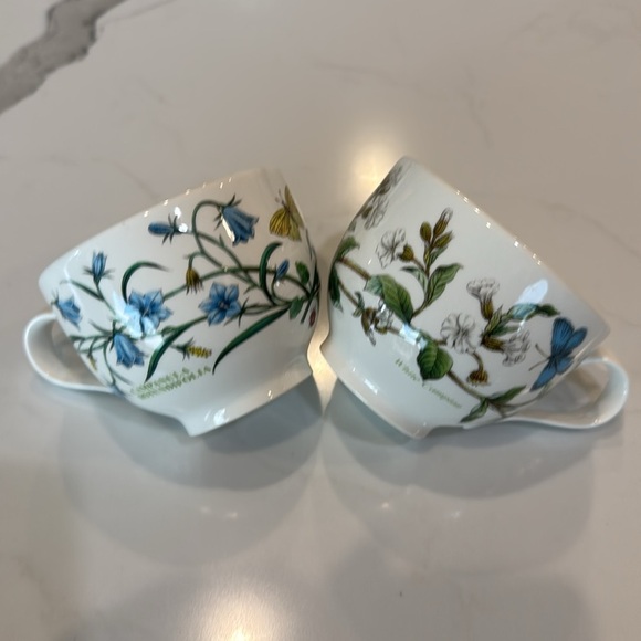 Set Of 2 Portmeirion Round Tea Cups 7oz. capacity botanical garden butterfly’s - Picture 2 of 10